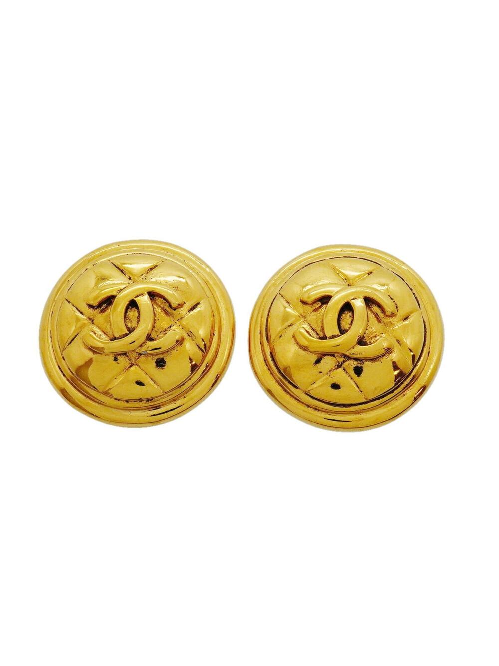 Chanel Cc Logo Circle Clip-On Earrings #357854C63B